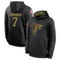 A.Falcons #7 Bijan Robinson Player Black Salute to Service Pullover Hoodies Hdoa Stitched Jerseys
