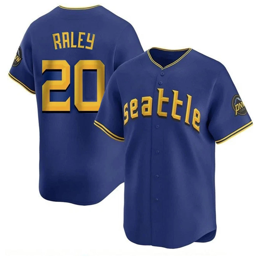 S.Mariners #20 Luke Raley Player Royal City Connect Home Limited Hdoa Stitched Jerseys
