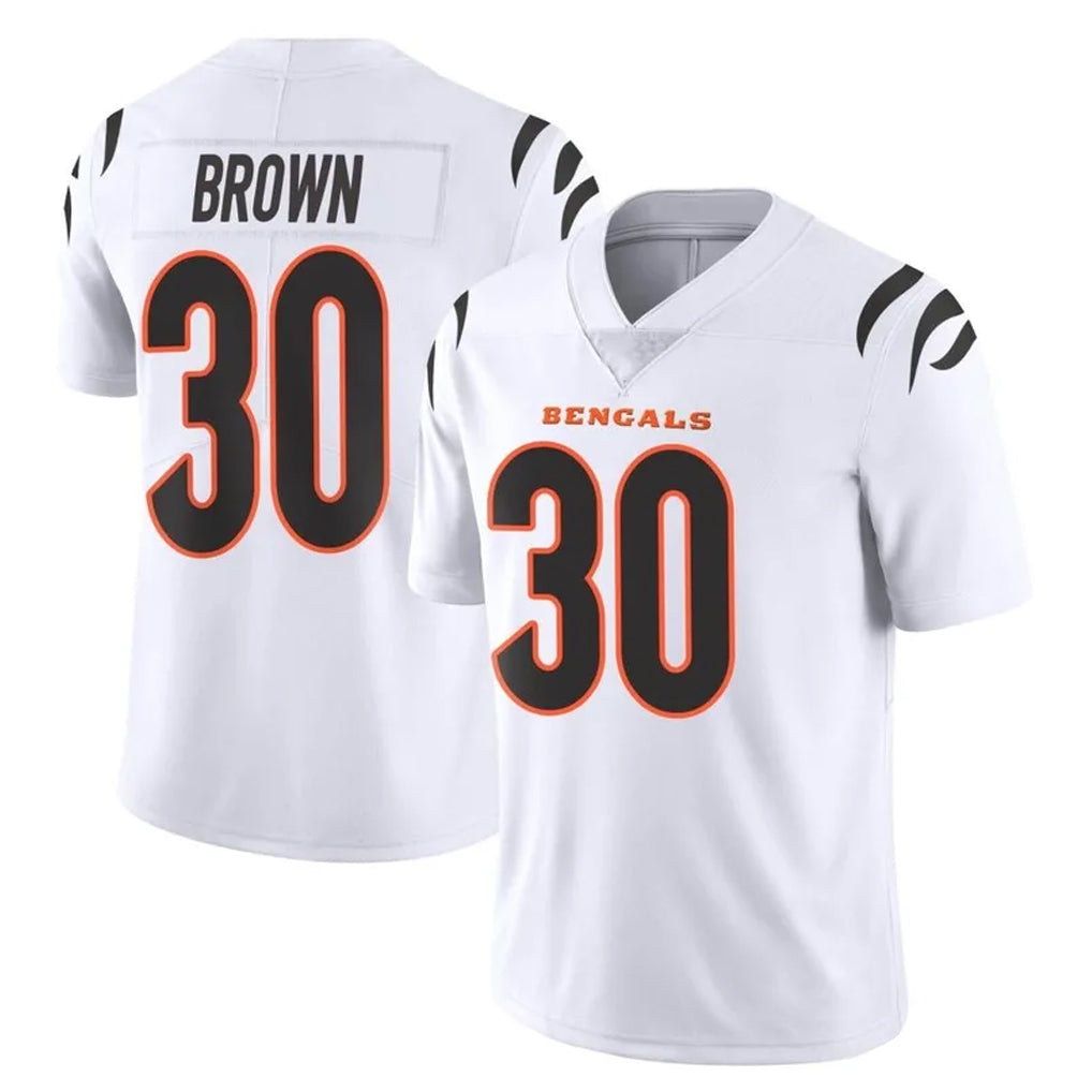 C.Bengals #30 Chase Brown Player White Vapor Untouchable Limited Home Game Hdoa Stitched Jerseys