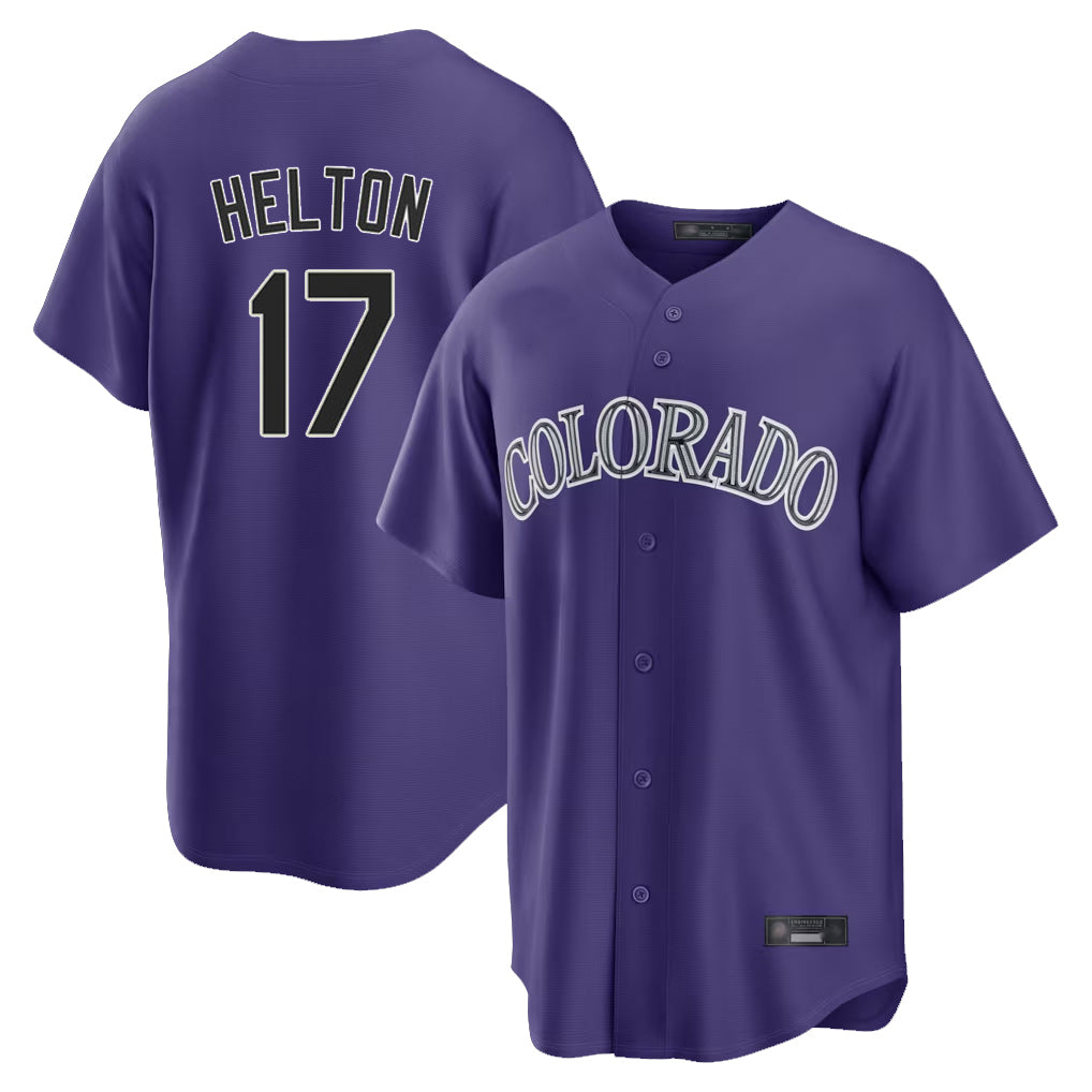 C.Rockies #17 Todd Helton Player Purple Game Home Hdoa Stitched Jerseys