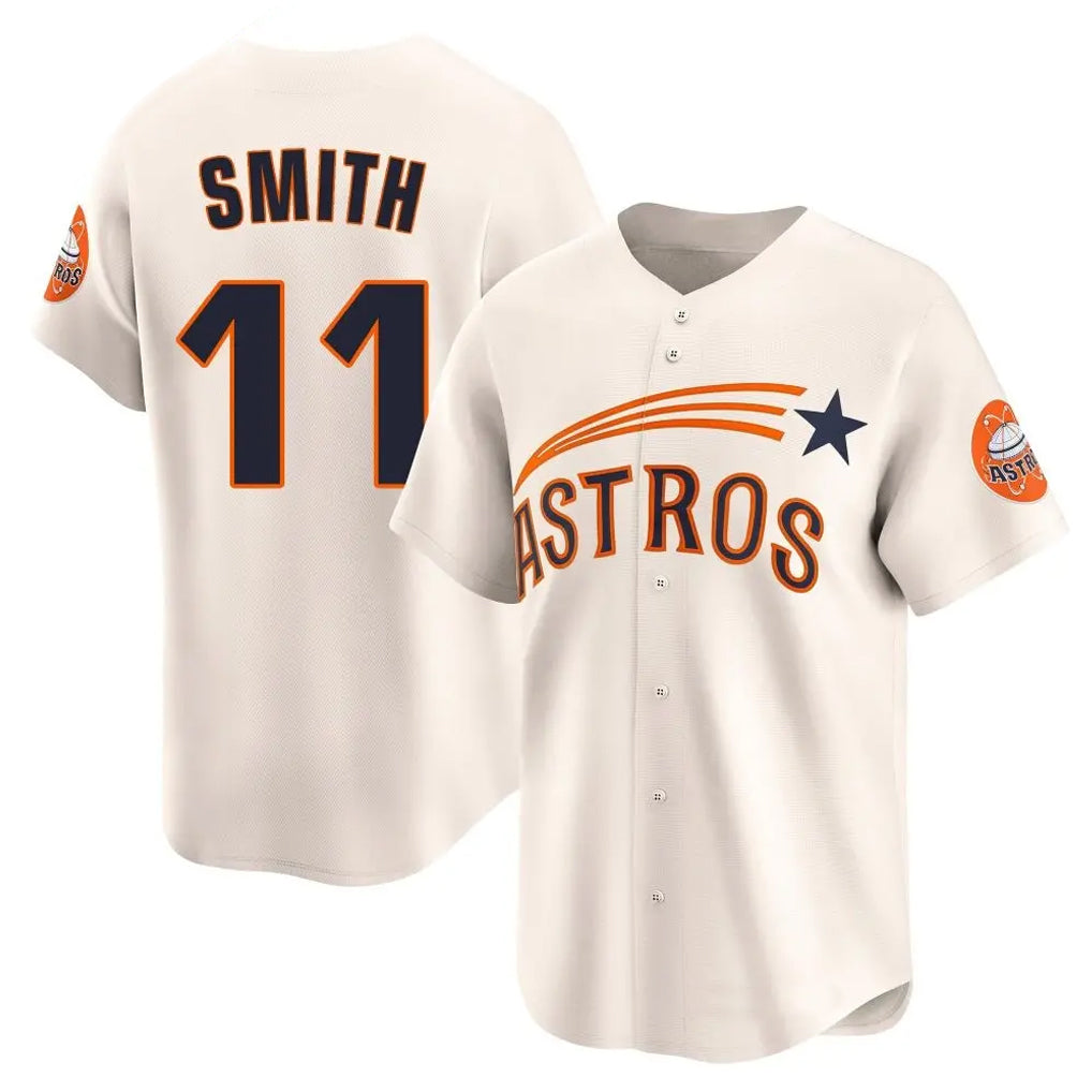 H.Astros #11 Cam Smith Player Cream Throwback Cooperstown Collection Limited Hdoa Stitched Jerseys