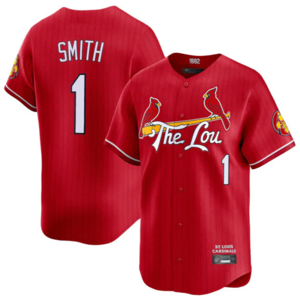 St. Louis Cardinals #1 Ozzie Smith Player Red City Connect Limited Hdoa Stitched Jerseys