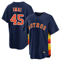 H.Astros #45 Tatsuya Imai Player Navy Home Game Hdoa Stitched Jerseys