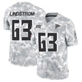 A.Falcons #63 Chris Lindstrom Player Arctic Camo Salute to Service Limited Hdoa Stitched Jerseys