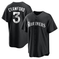 S.Mariners #3 J.P. Crawford Player Black Home Limited Hdoa Stitched Jerseys