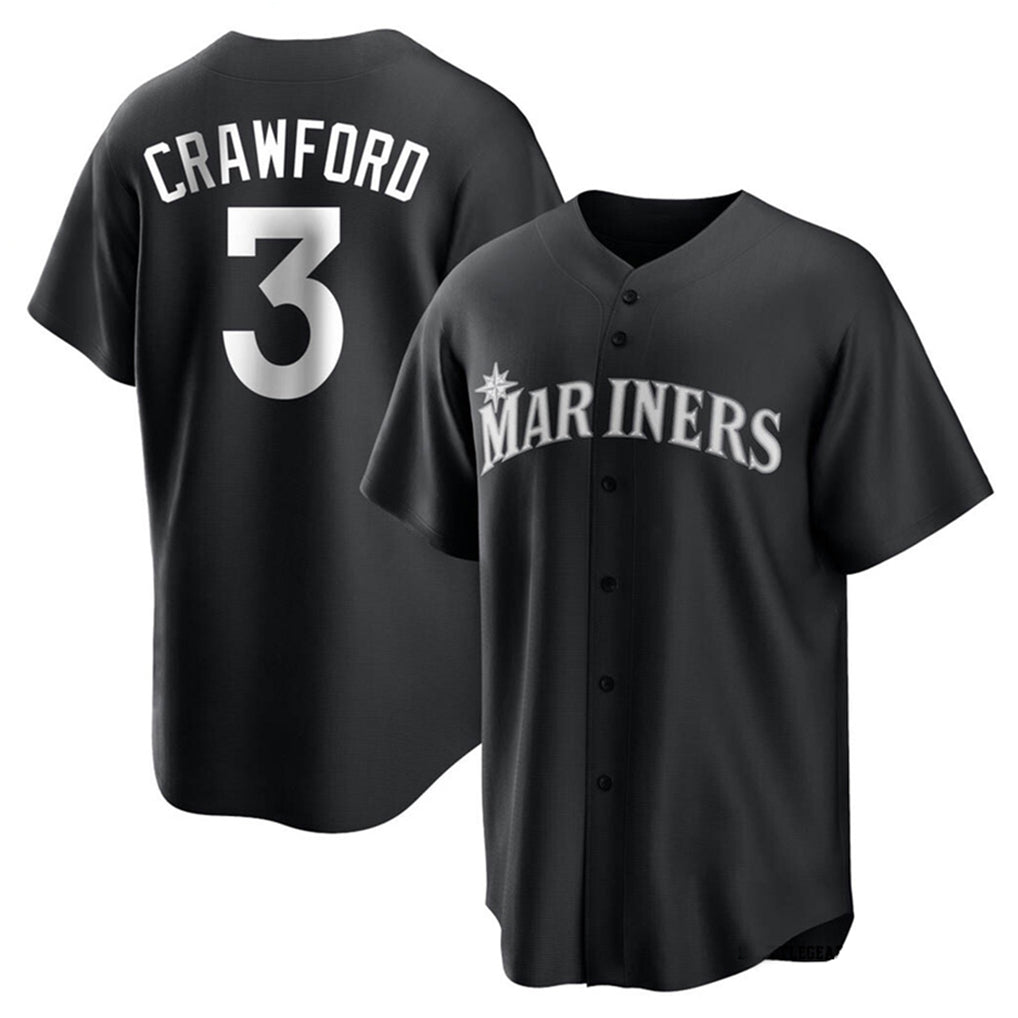 S.Mariners #3 J.P. Crawford Player Black Home Limited Hdoa Stitched Jerseys