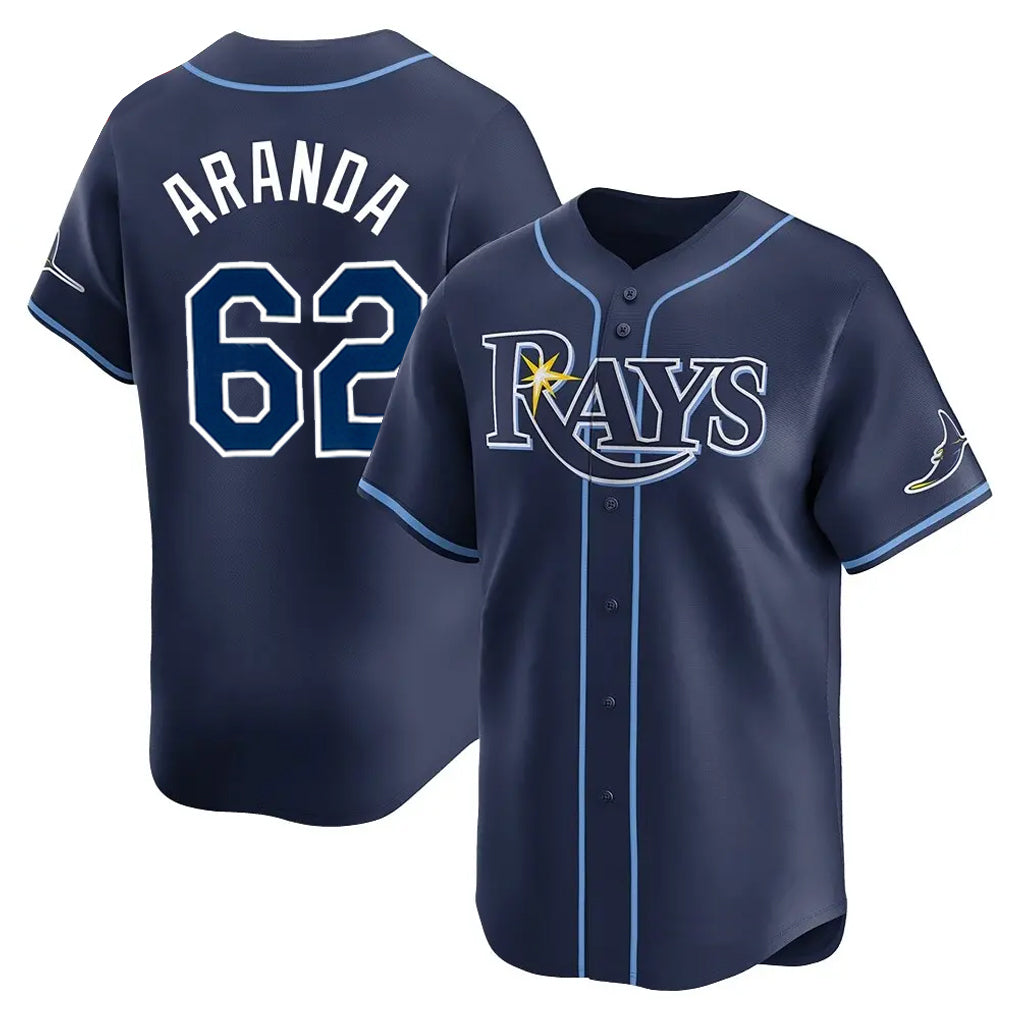 T.Bay Rays #62 Jonathan Aranda Player Navy Home Limited Hdoa Stitched Jerseys