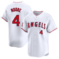 LA.Angels #4 Christian Moore Player White Limited Home Hdoa Stitched Jerseys