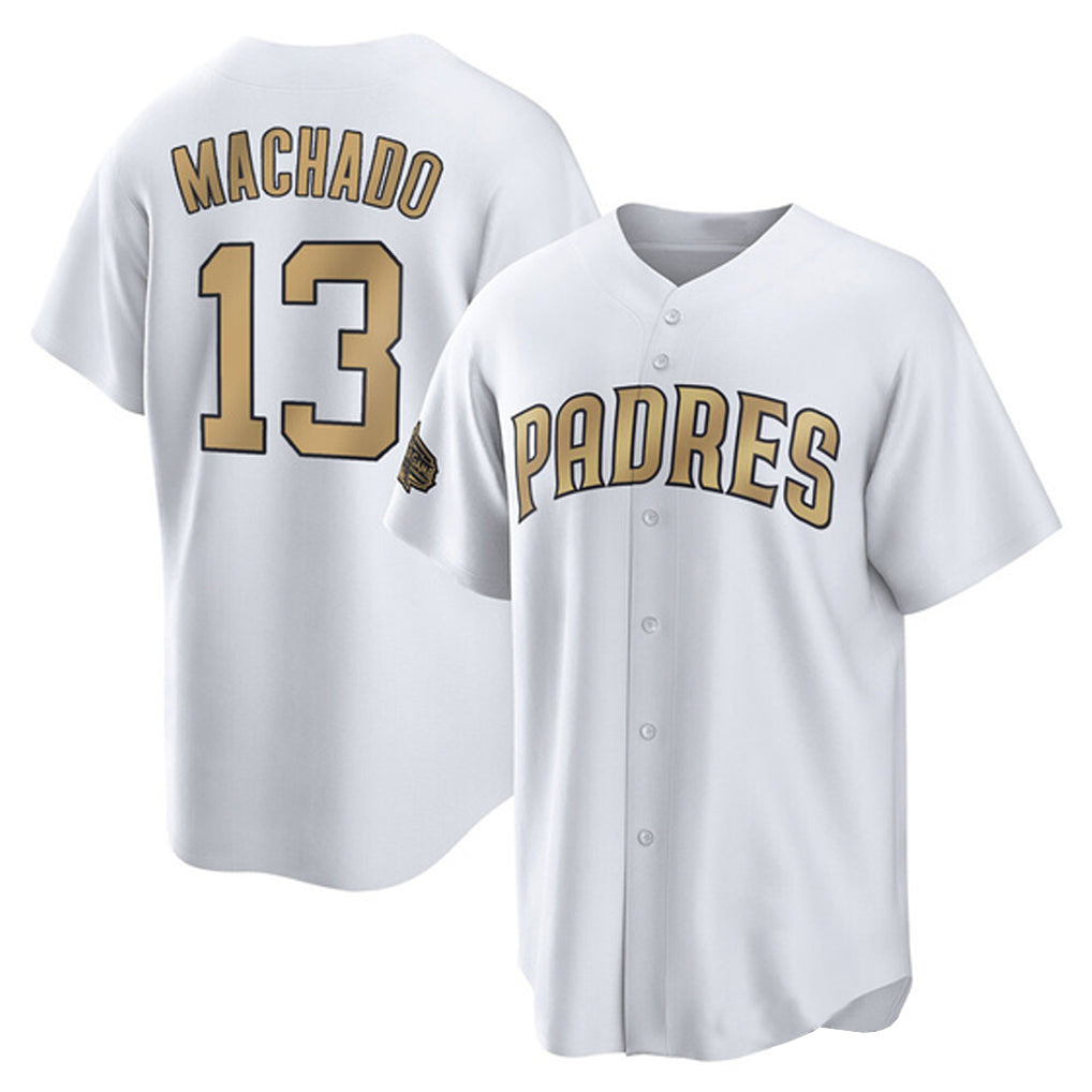 S.Diego Padres #13 Manny Machado Player White Replica All-Star Game Home Hdoa Stitched Jerseys