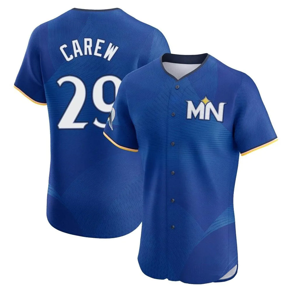 M.Twins #29 Rod Carew Player Royal City Connect Limited Elite Home Hdoa Stitched Jerseys
