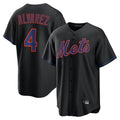NY.Mets #4 Francisco Alvarez Player Black Alternate Home Game Hdoa Stitched Jerseys