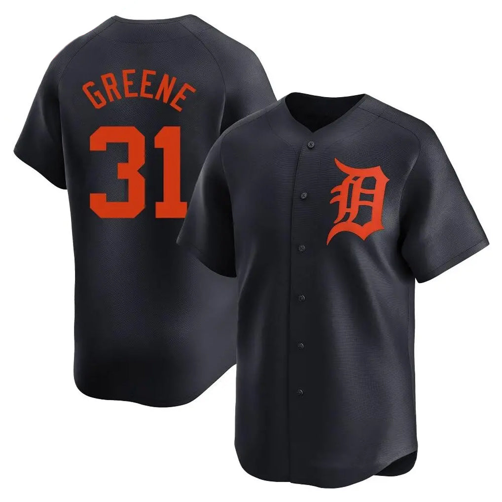 D.Tigers #31 Riley Greene Player Navy Home Limited Hdoa Stitched Jerseys