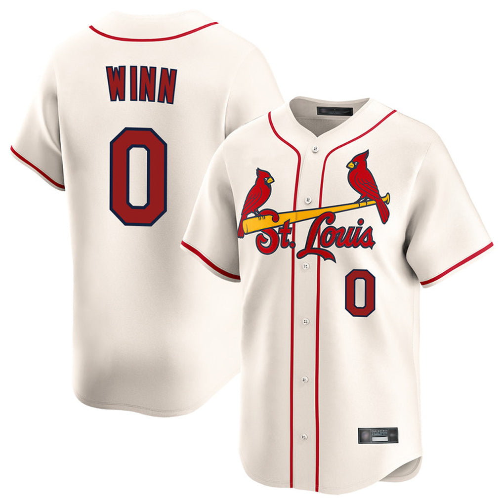 St. Louis Cardinals #0 Masyn Winn Player Cream Home Limited Hdoa Stitched Jerseys