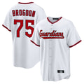 C.Guardians #75 Connor Brogdon Player White Game Home Hdoa Stitched Jerseys