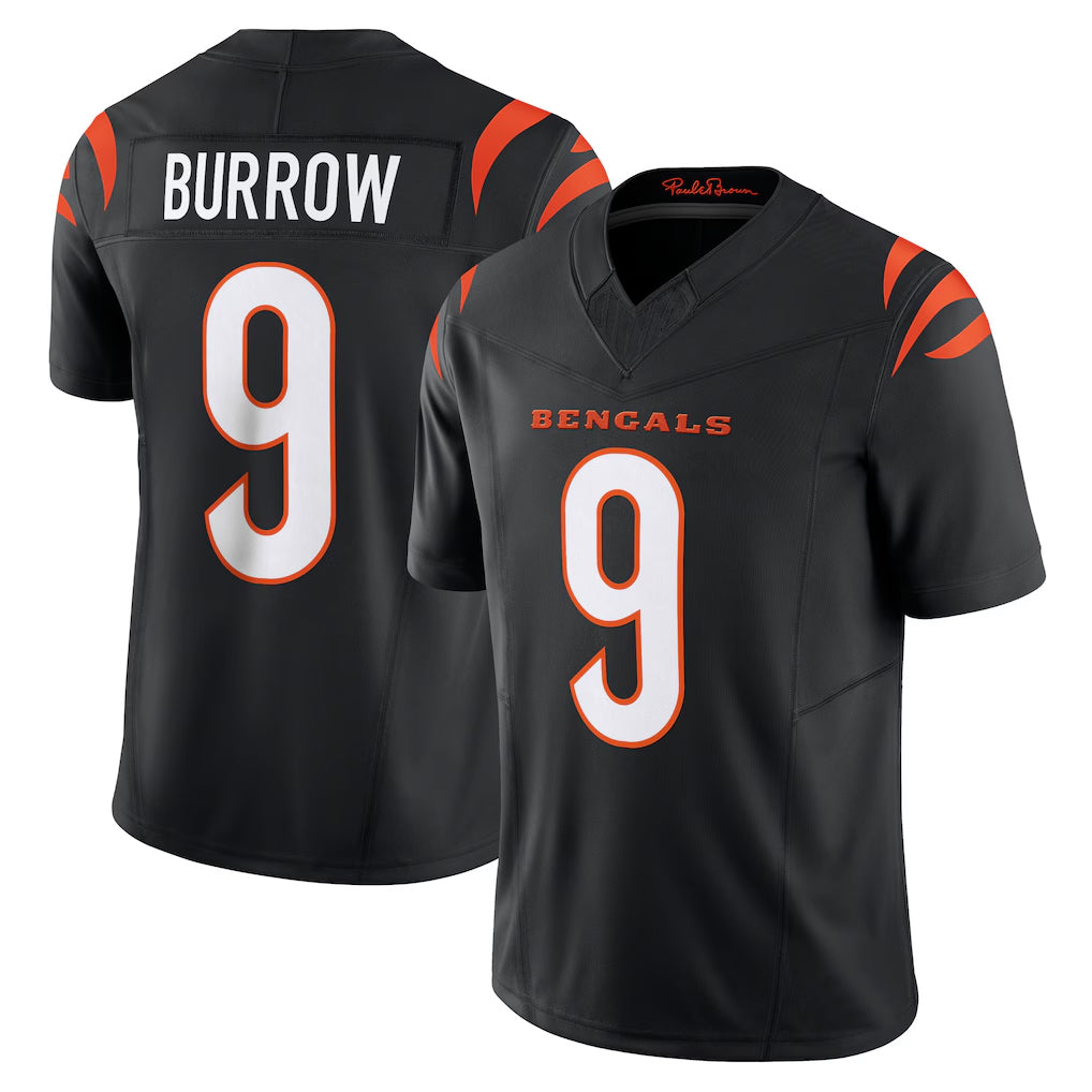 C.Bengals #9 Joe Burrow Player Black Vapor F.U.S.E. Limited Home Game Hdoa Stitched Jerseys
