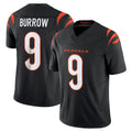 C.Bengals #9 Joe Burrow Player Black Vapor F.U.S.E. Limited Home Game Hdoa Stitched Jerseys