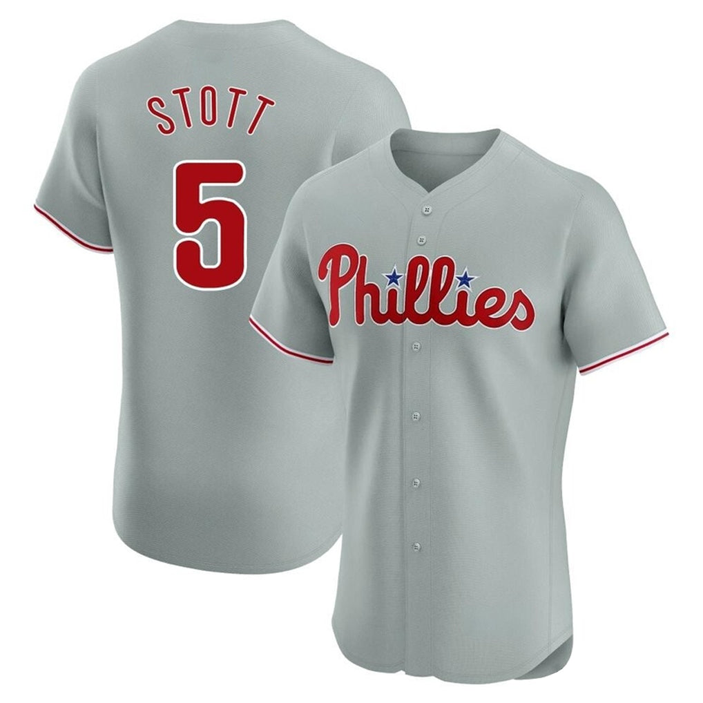 P.Phillies #5 Bryson Stott Player Gray Home Limited Elite Hdoa Stitched Jerseys