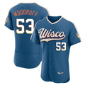 M.Brewers #53 Brandon Woodruff Player Blue 2026 City Connect Home Limited Elite Hdoa Stitched Jerseys