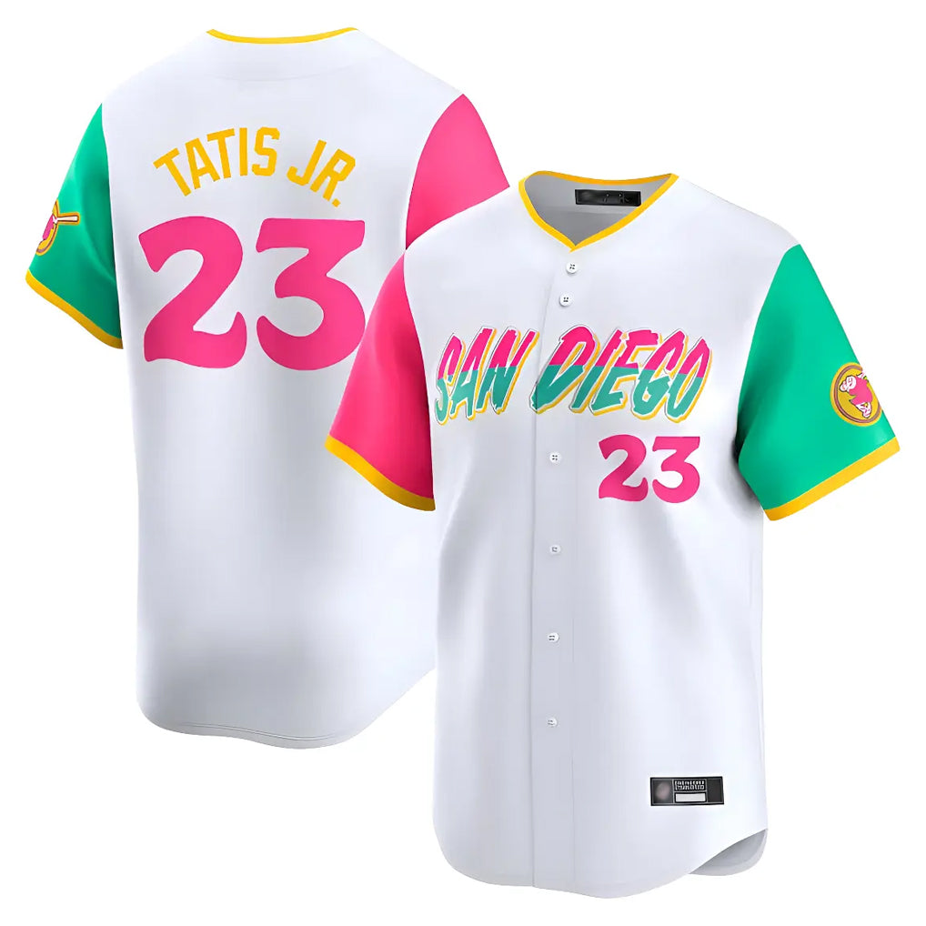 S.Diego Padres #23 Fernando Tatis Jr Player White City Connect Home Limited Hdoa Stitched Jerseys