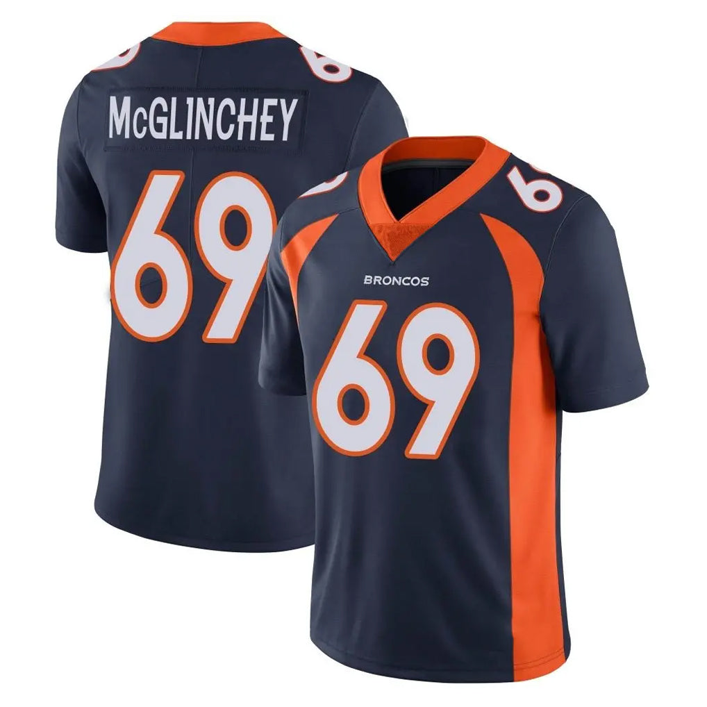 D.Broncos #69 Mike McGlinchey Player Navy Vapor Untouchable Limited Game Hdoa Stitched Jerseys