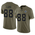 D.Cowboys #88 CeeDee Lamb Player Olive Salute to Service Limited Game Hdoa Stitched Jerseys