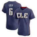 C.Guardians #6 David Fry Player Navy City Connect Limited Elite Home Hdoa Stitched Jerseys
