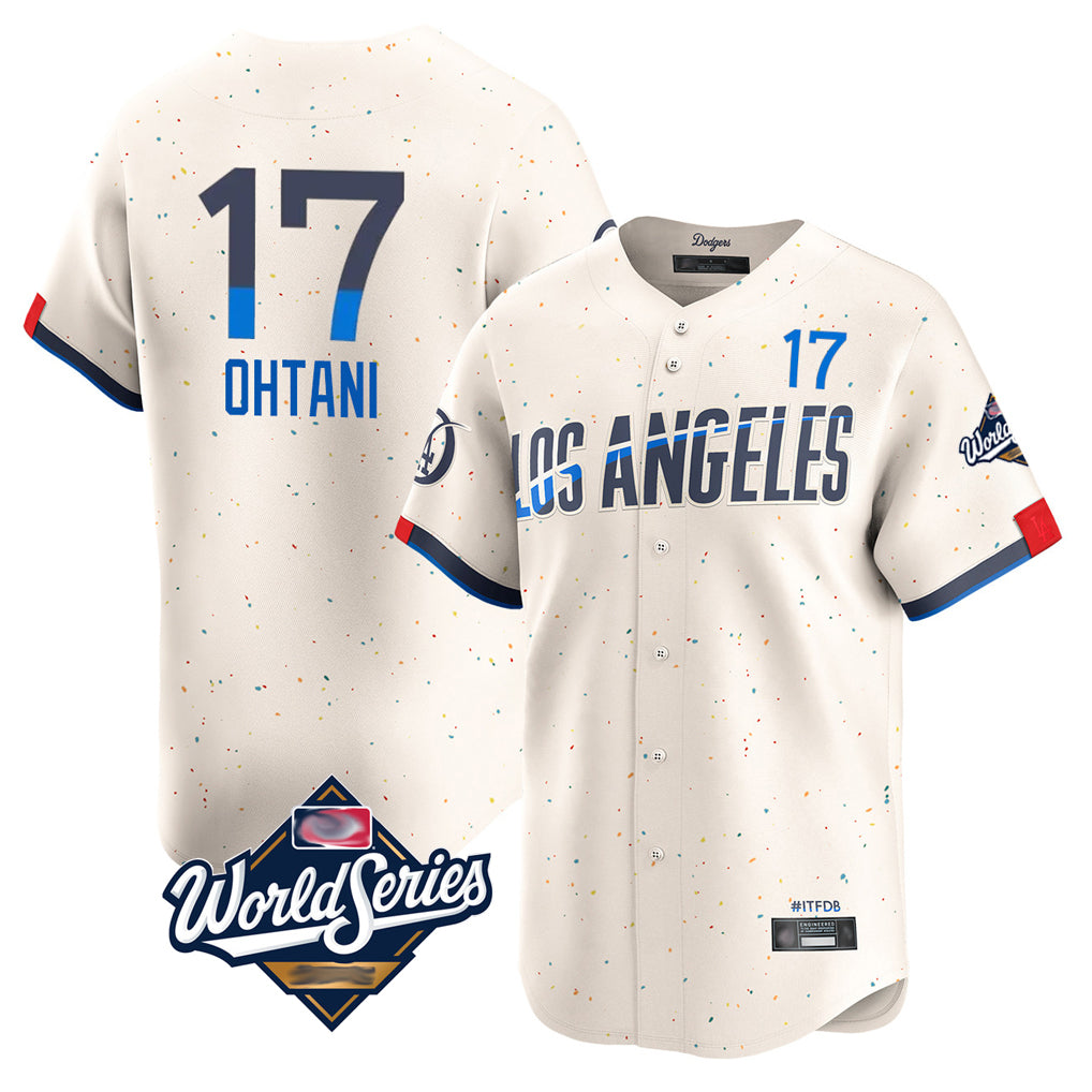LA.Dodgers #17 Shohei Ohtani Player Cream World Series City Connect Limited Home Hdoa Stitched Jerseys