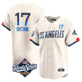 LA.Dodgers #17 Shohei Ohtani Player Cream World Series City Connect Limited Home Hdoa Stitched Jerseys