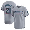 M.Marlins #21 Graham Pauley Player Gray Home Limited Hdoa Stitched Jerseys