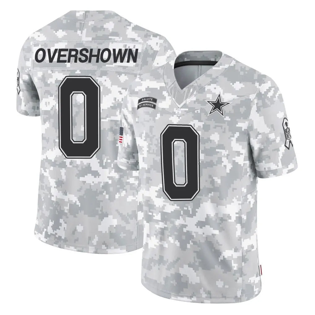 D.Cowboys #0 DeMarvion Overshown Player Arctic Camo Salute to Service Limited Home Game Hdoa Stitched Jerseys