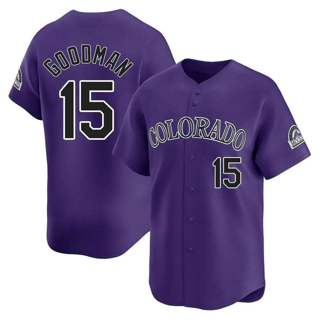 C.Rockies #15 Hunter Goodman Player Purple Limited Home Hdoa Stitched Jerseys