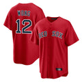 B.Red Sox #12 Connor Wong Player Red Home Game Hdoa Stitched Jerseys