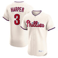 P.Phillies #3 Bryce Harper Player Cream Home Limited Elite Hdoa Stitched Jerseys