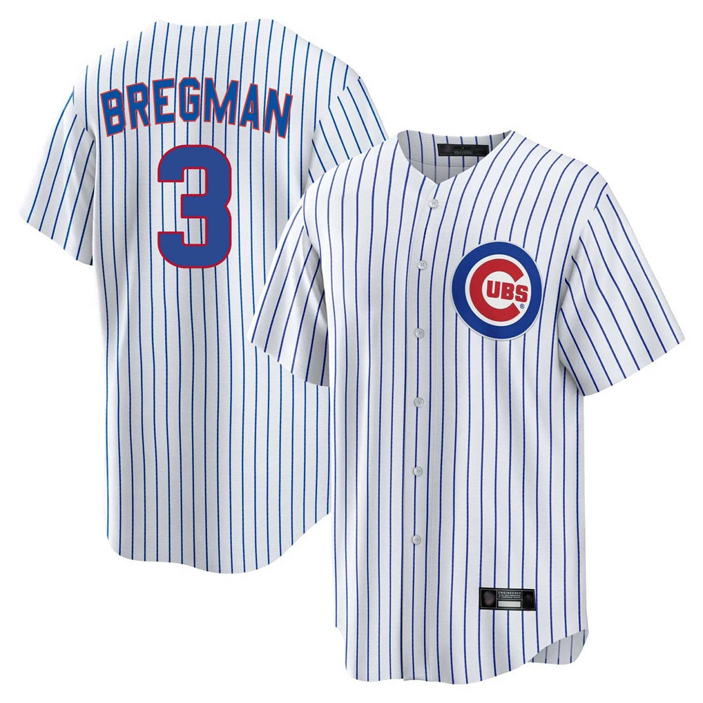 C.Cubs #3 Alex Bregman Player White Game Home Hdoa Stitched Jerseys