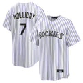C.Rockies #7 Matt Holliday Player White Game Home Hdoa Stitched Jerseys