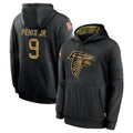 A.Falcons #9 Michael Penix Jr. Player Black Salute to Service Limited Black Hoodie Hdoa Stitched Jerseys