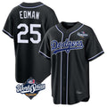 LA.Dodgers #25 Tommy Edman Player Black World Series Carbon Limited Home Hdoa Stitched Jerseys