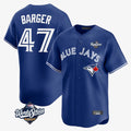 T.Blue Jays #47 Addison Barger Player Navy 2025 World Series Limited Hdoa Stitched Jerseys