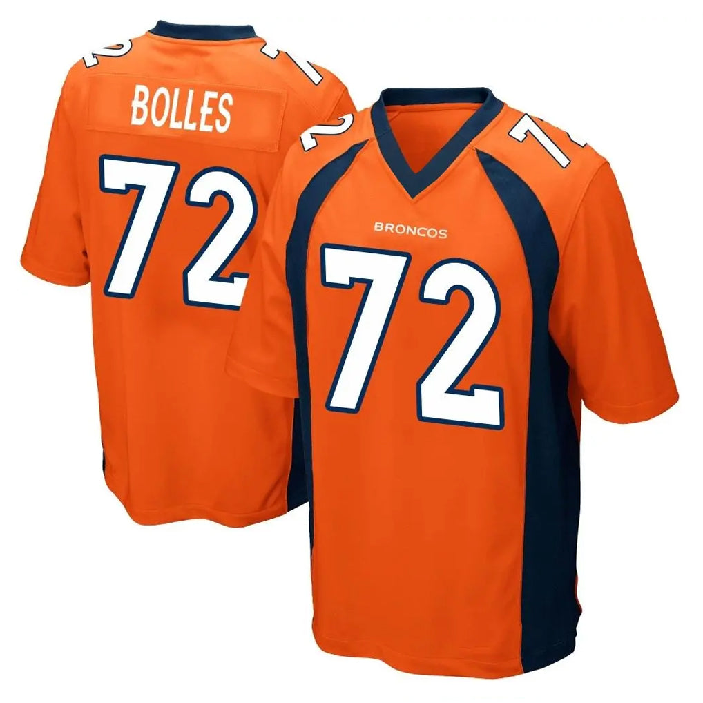 D.Broncos #72 Garett Bolles Player Orange Color Home Game Hdoa Stitched Jerseys