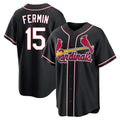St. Louis Cardinals #15 Jose Fermin Player Black Carbon Fashio Game Hdoa Stitched Jerseys