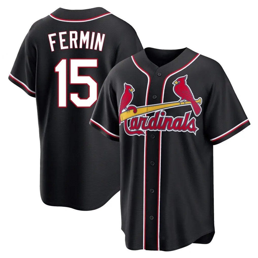St. Louis Cardinals #15 Jose Fermin Player Black Carbon Fashio Game Hdoa Stitched Jerseys