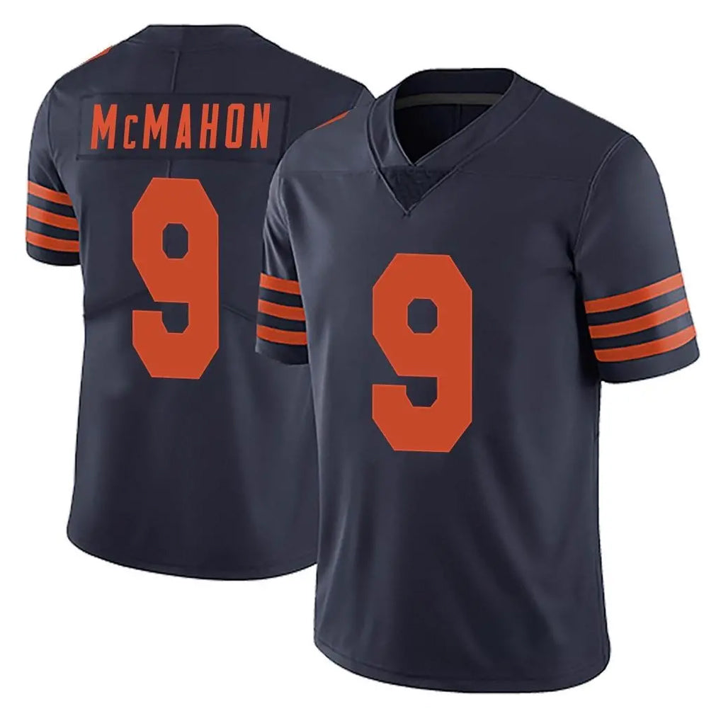 C.Bears #9 Jim McMahon Player Navy Blue Alternate Vapor Untouchable Limited Hdoa Stitched Jerseys