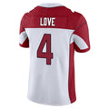A.Cardinals #4 Jeremiyah Love Player White Vapor Limited Home Game Hdoa Stitched Jerseys