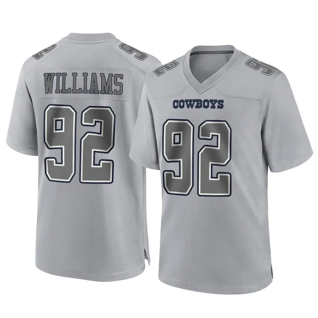 D.Cowboys #92 Quinnen Williams Player Gray Atmosphere Fashion Home Game Hdoa Stitched Jerseys