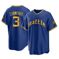 S.Mariners #3 J.P. Crawford Player Royal City Connect Home Game Hdoa Stitched Jerseys