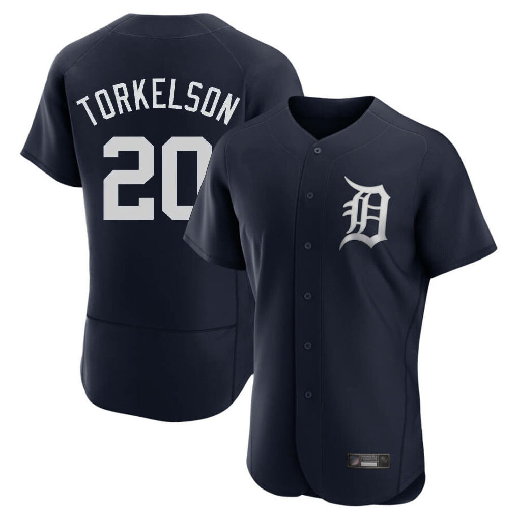 D.Tigers #20 Spencer Torkelson Player Navy Limited Elite Home Hdoa Stitched Jerseys