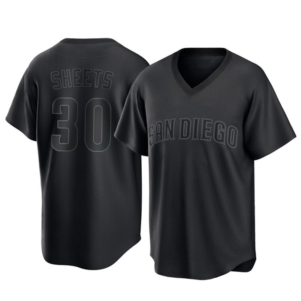 S.Diego Padres #30 Gavin Sheets Player Black Pitch Fashion Game T-shirt Hdoa Stitched Jerseys