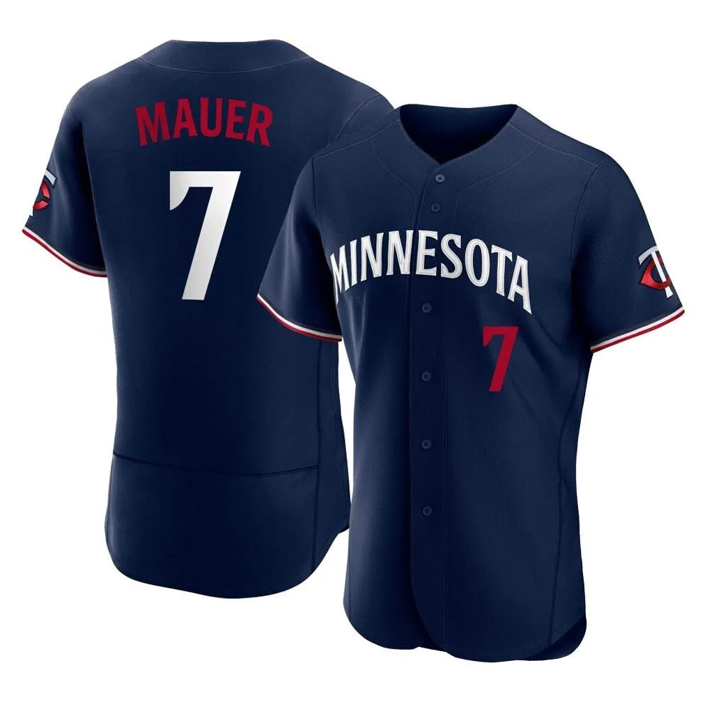 M.Twins #7 Joe Mauer Player Navy Replica Home Limited Elite Hdoa Stitched Jerseys