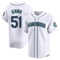 S.Mariners #51 Ichiro Suzuki Player White Home Limited Hdoa Stitched Jerseys
