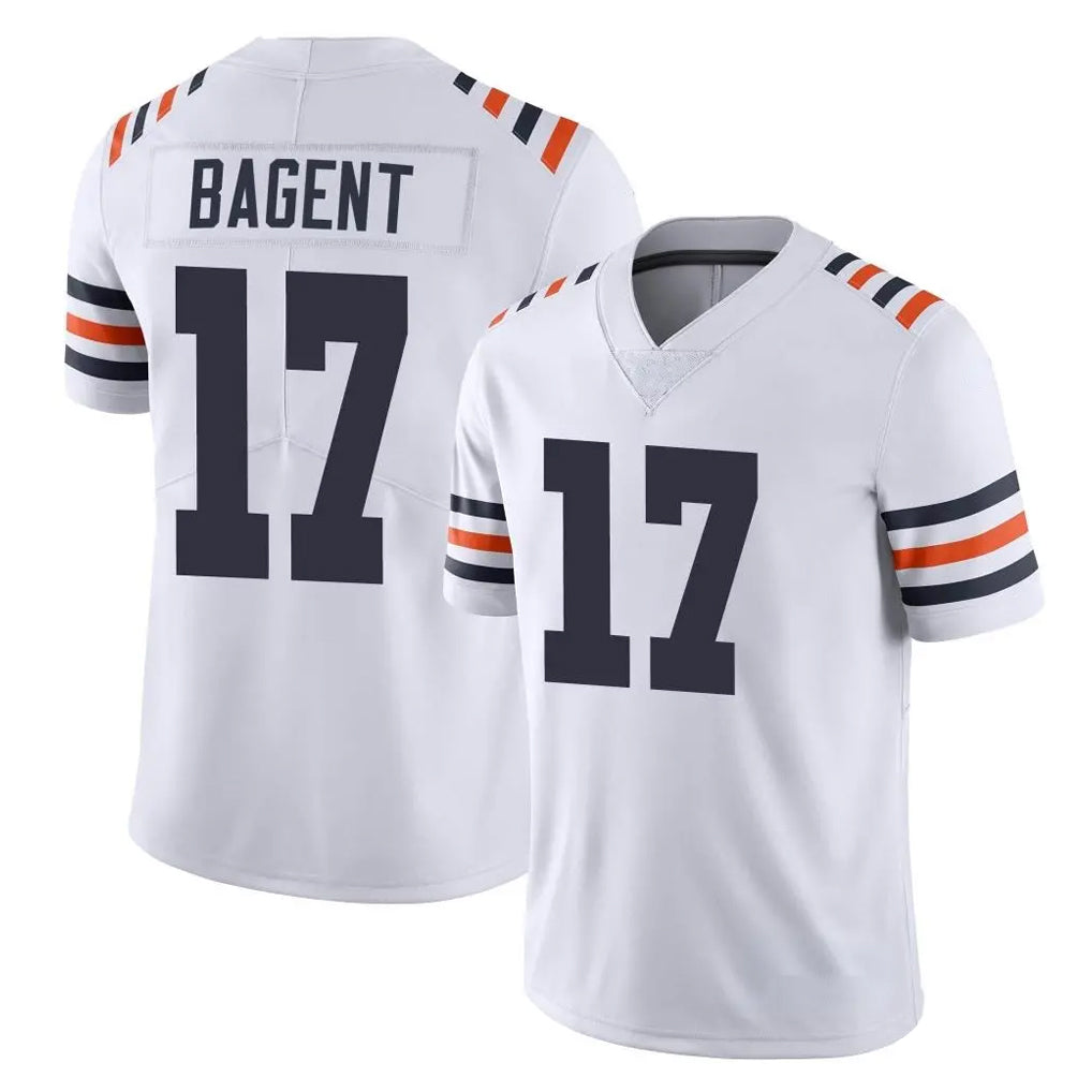 C.Bears #17 Tyson Bagent Player White Classic Vapor Limited Home Game Hdoa Stitched Jerseys